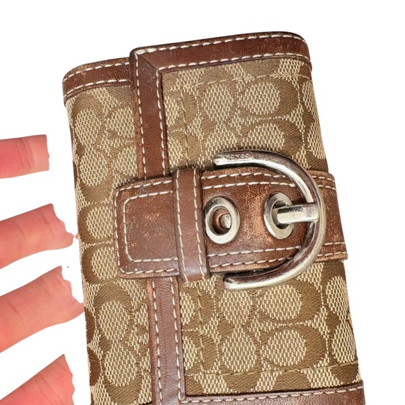 Coach vintage y2k brown and khaki mini signature soho wallet - Picture 11 of 12